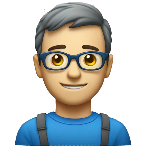 Um símbolo redondo azul com um cert no meio emoji