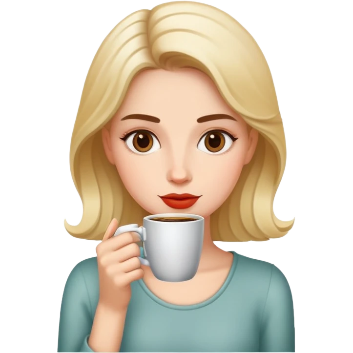 lady drinking coffee emoji