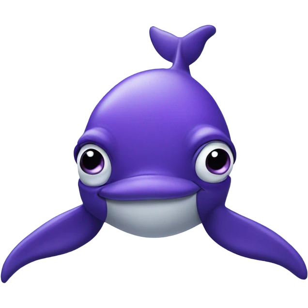 Whale crying purple emoji