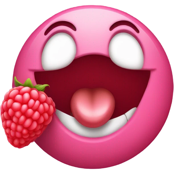 Blowing a raspberry emoji