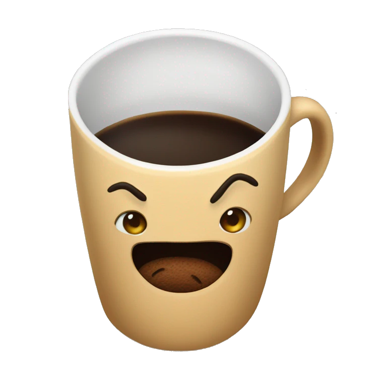une tasse de café renversée emoji