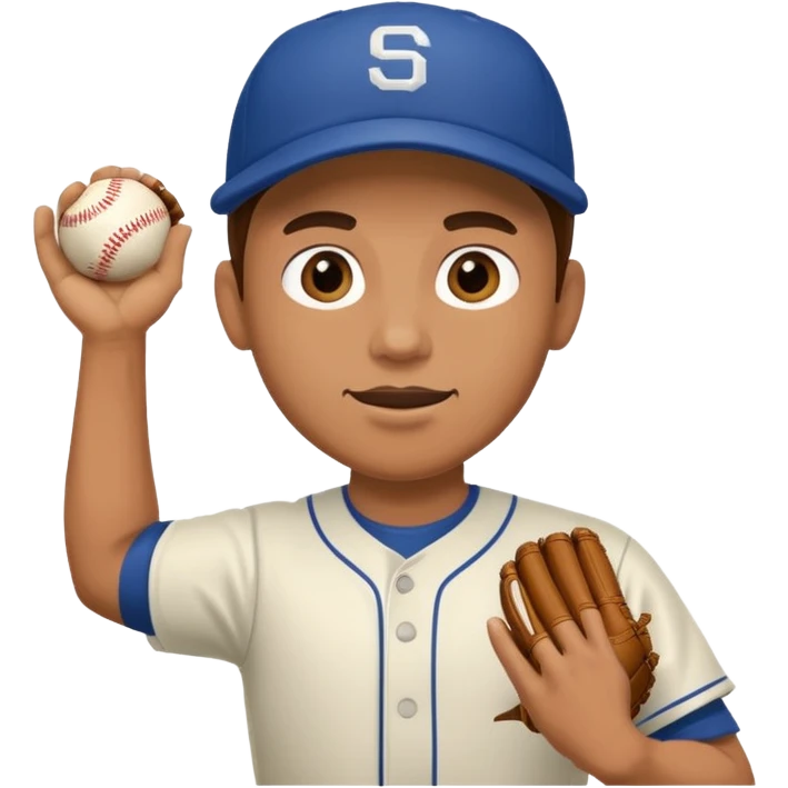 hacer el lanzamiento  de pelota jugador basebal emoji