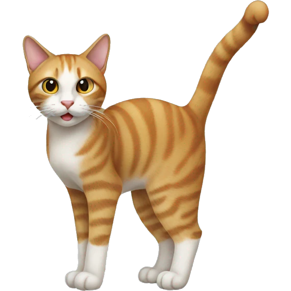 cat standing in two legs emoji