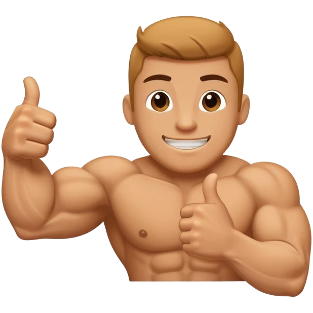 A Muscular Arm showing Thumbs up emoji