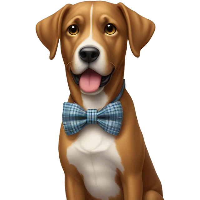 Preppy dog emoji