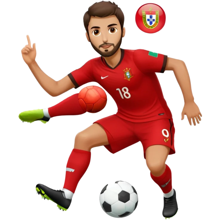 Rafa Silva, Portuguese footballer in red jersey emoji