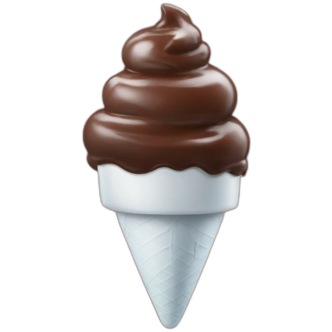 Chocolate ice cream  emoji