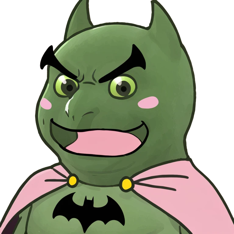 Batman in fairy costume pink emoji