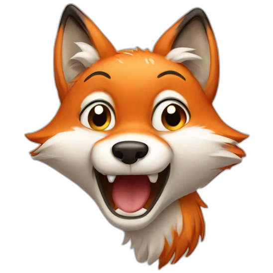 crying fox emoji