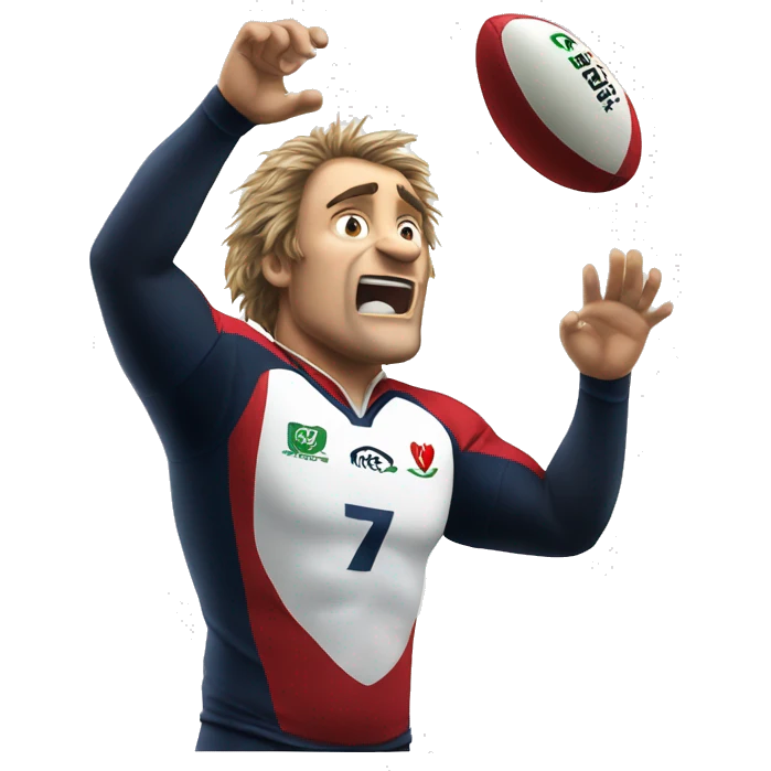 a lineout in a rugby emoji