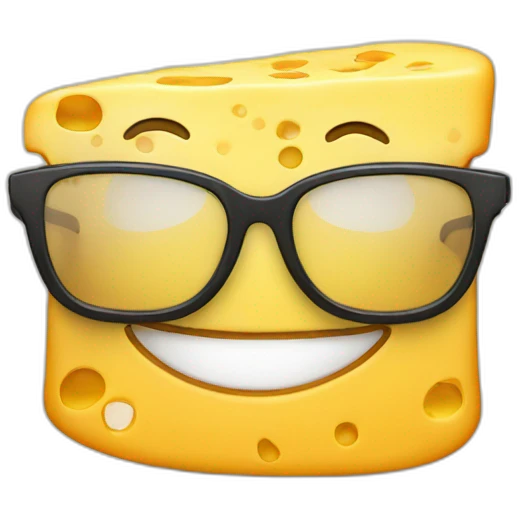 Chees Whit glasses emoji