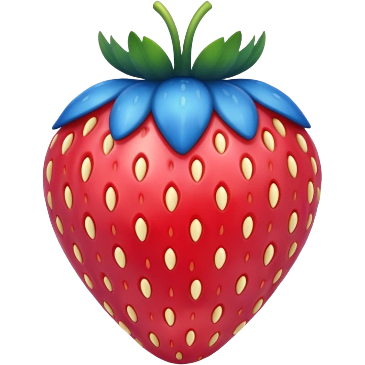 Blue strawberry  emoji