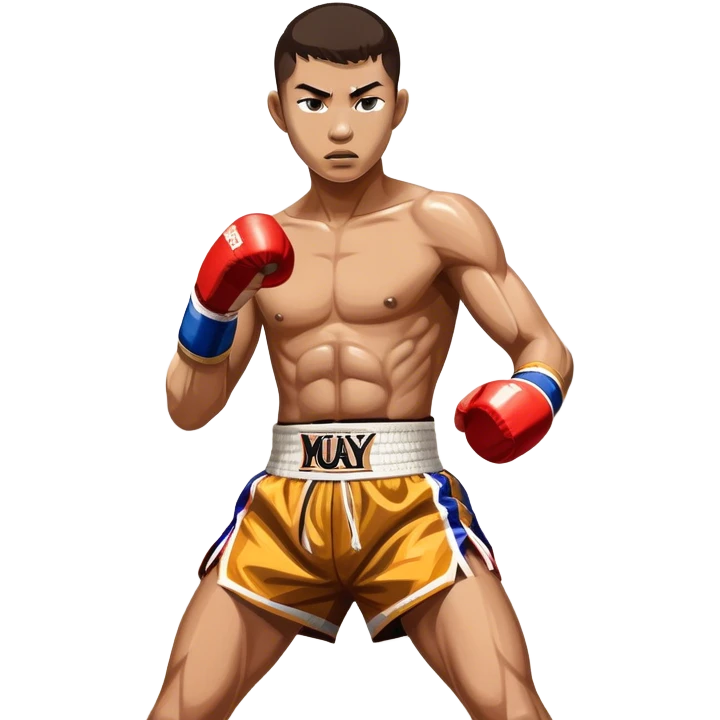 Muay Thai traditional – Cinematic Realistic Traditional Muay Thai Fighter, depicted in authentic Muay Thai attire with arm bands and shorts, poised in a dynamic fighting stance in a traditional Thai stadium, rendered with vivid textures and dramatic, high-contrast lighting that accentuates the art’s intensity. emoji