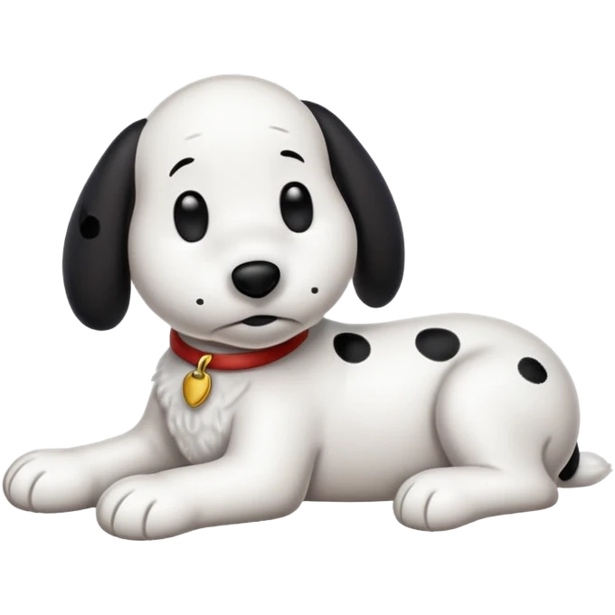 Snoopy acostado en el suelo  emoji