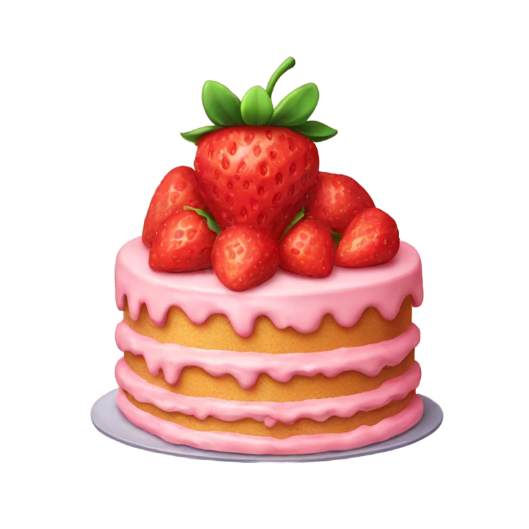Strawberry cake  emoji