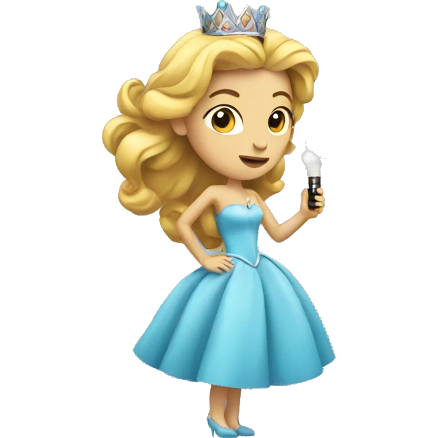 Princess with a vape emoji