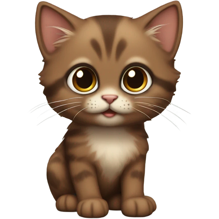 brownt wicked realistic kitten emoji