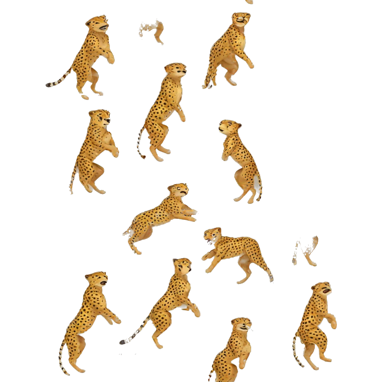 Jumping cheetah angry emoji