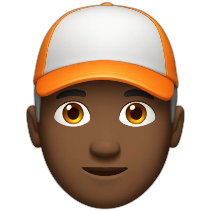men with orange cap emoji