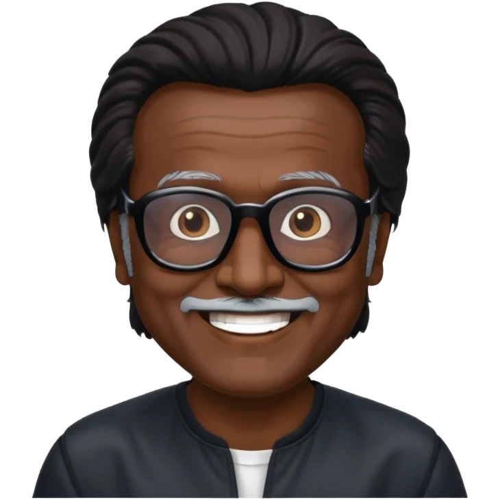 Rajinikanth baasha black cooling glass mass emoji