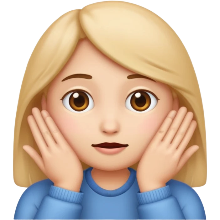 A single emoji that's feeling shy. In love. But hiding behind hands.  emoji