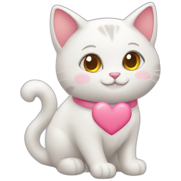 cat love hearts emoji