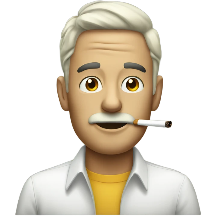 Guy smoking cigarettes  emoji