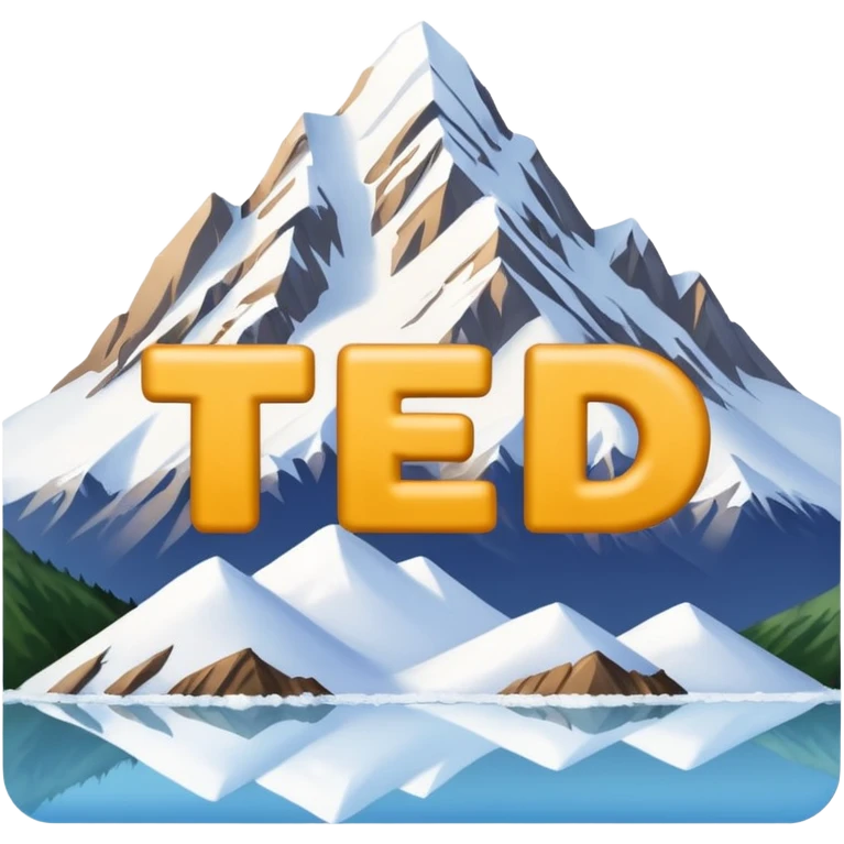 make me a emoji that has the name ted writen inside of a mountain range in new zealand and have the words nz writen under neath emoji