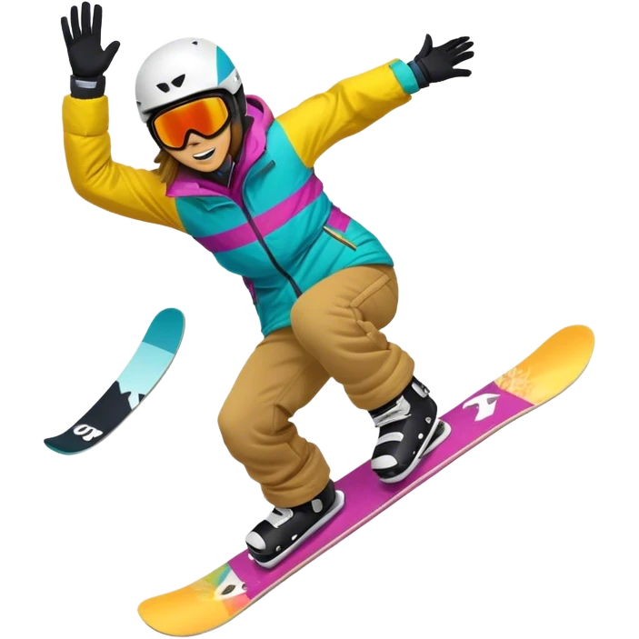 Jumping snowboarder  emoji