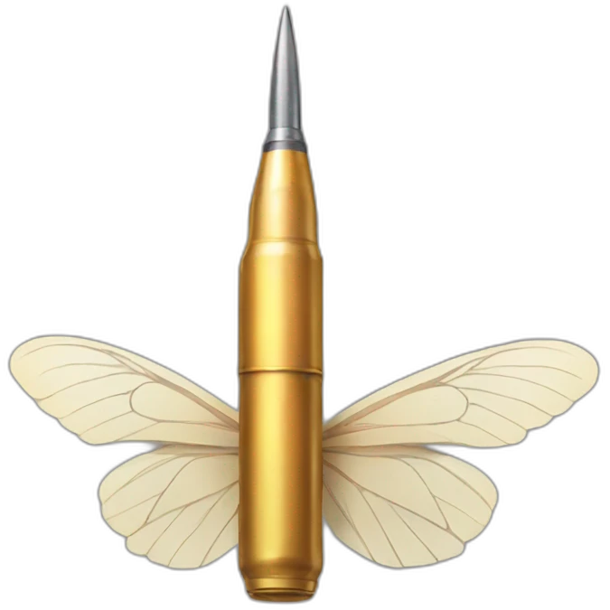 Bullet with butterfly wings emoji