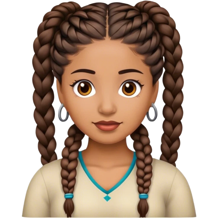 Latino woman with braids emoji