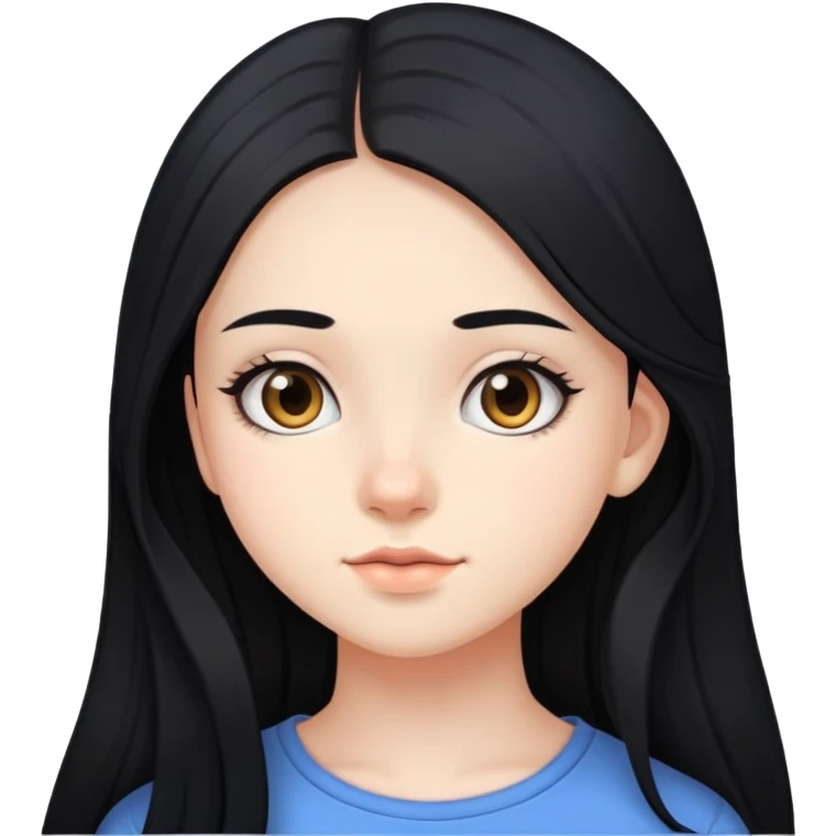 young girl, 18 years old, 1,7 m tall, 57 kg, long black hair emoji