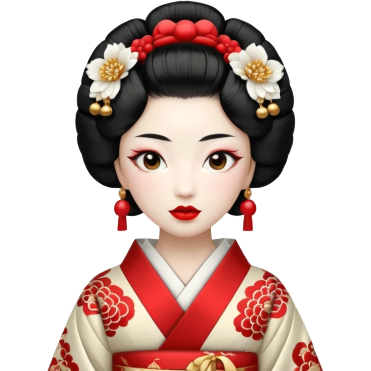 white geisha emoji