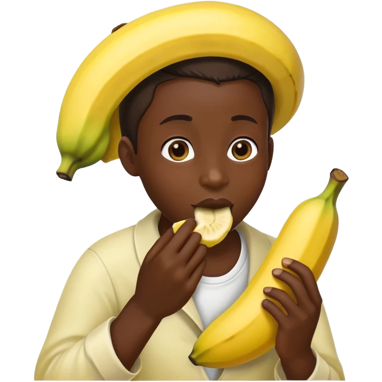 Negr eat banana emoji