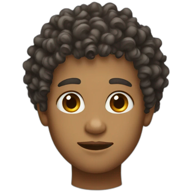 curly hair emoji