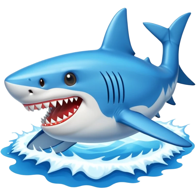 Shark with blue trainers  emoji