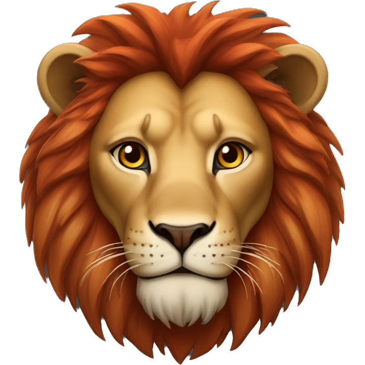 Lion ériger avec les yeux rouges  emoji
