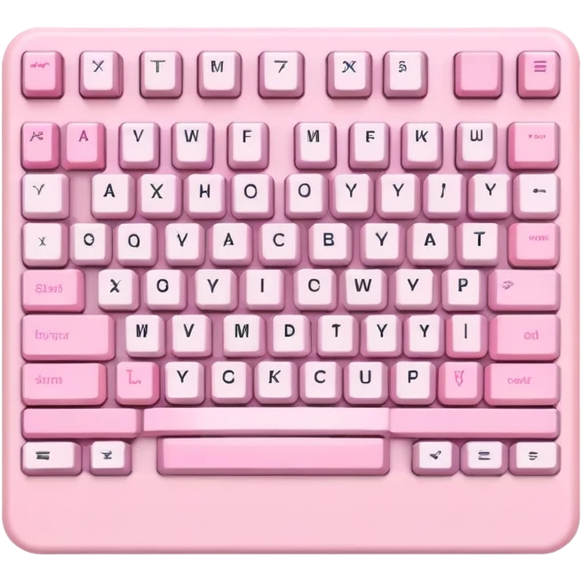 Custom mechanical keyboard girly pink emoji