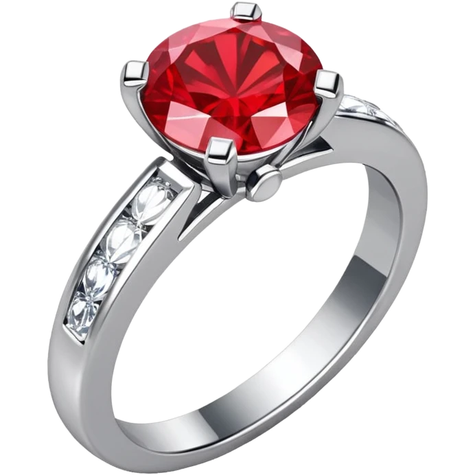 glitter rubi diamond married ring prata emoji