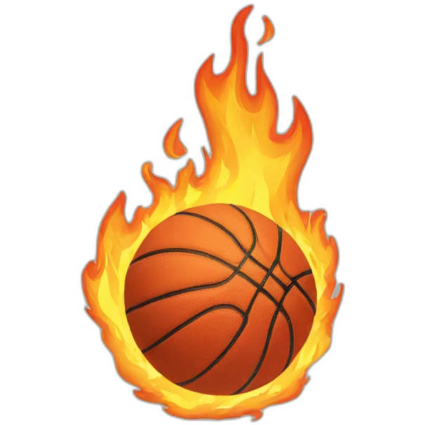Basketball on fire emoji