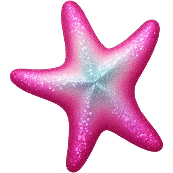 Pink ombre starfish with glitter  emoji