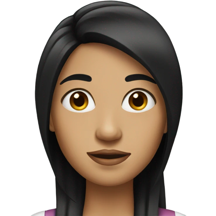 Woman with black hair  emoji