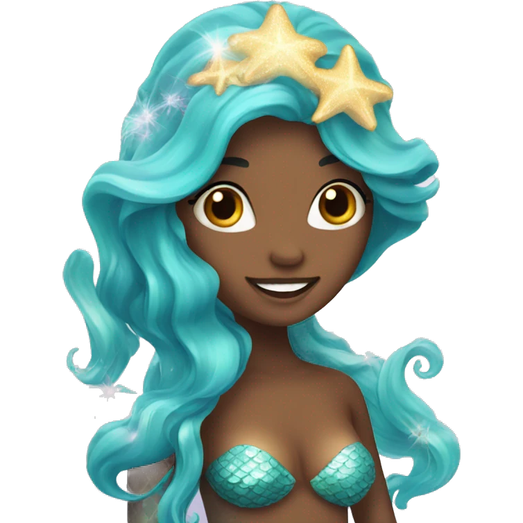 mermaid with sparkling tale   emoji