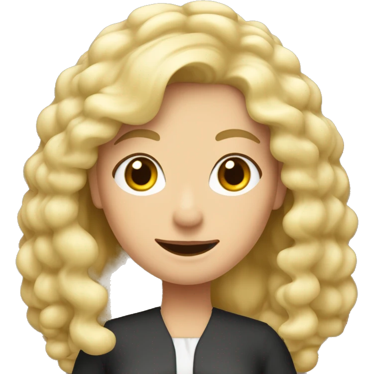 Brünnette Frau mit blonden strähnen  emoji