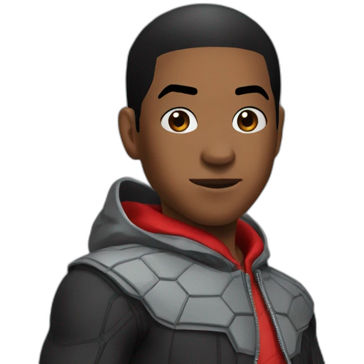 miles morales in red hood emoji
