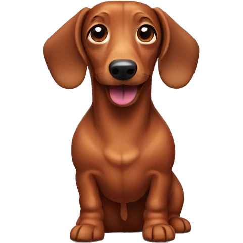 A wiener dog emoji