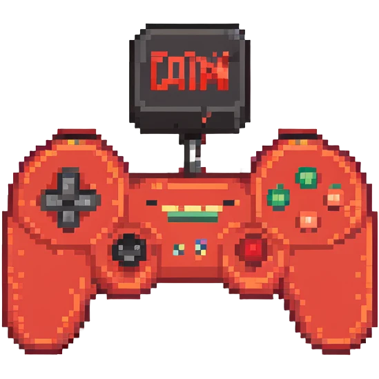 Controller or game icon with text "Гайды для новичков" in red and black pixel art emoji