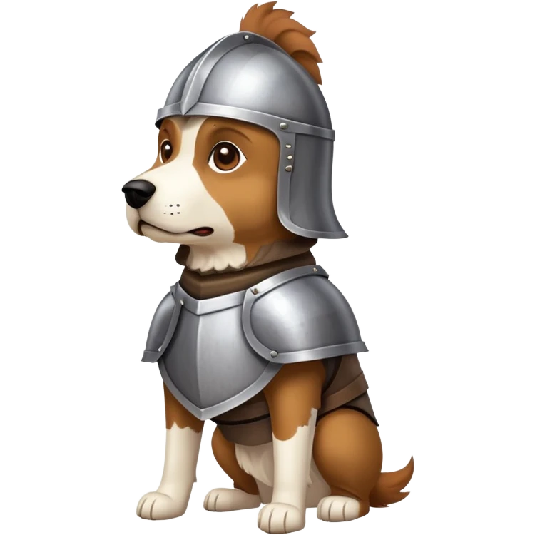 Dog wearing a knight’s helmet  emoji