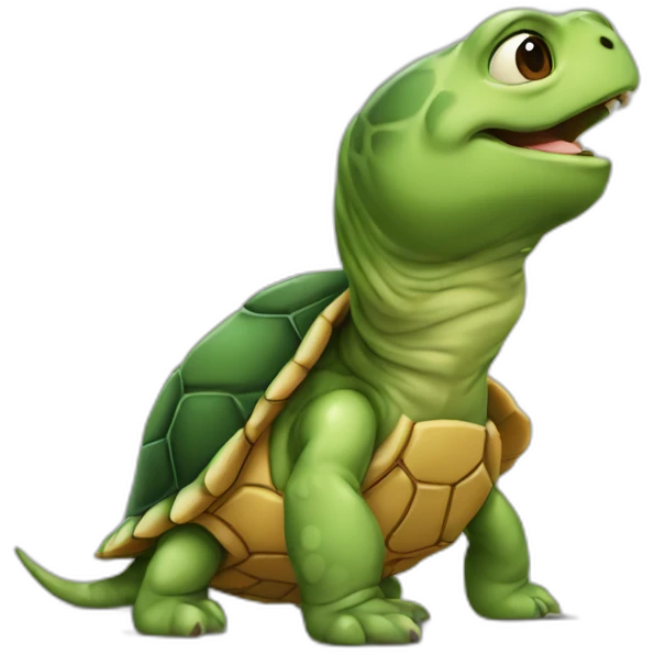 Tortue qui mange un chien emoji