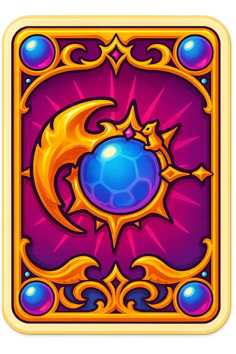 render a playing card back design for PCU emoji